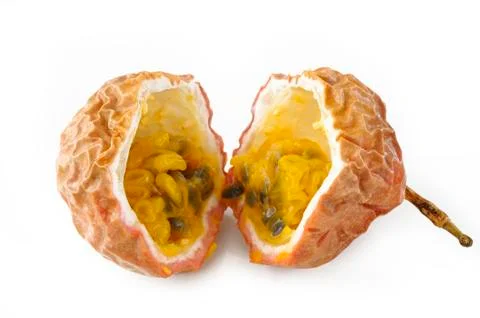 Passionfruit on white background Stock Photos