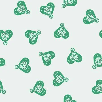 Passive aggressive behavior glyph seamless pattern Stock Illustration
