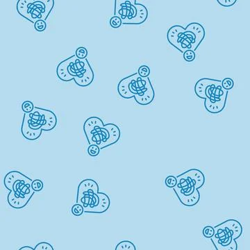 Passive aggressive behavior line seamless pattern Stock Illustration