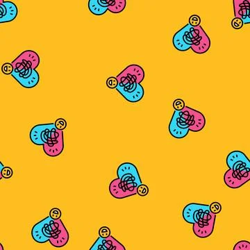 Passive aggressive behavior vector seamless pattern Stockillustratie