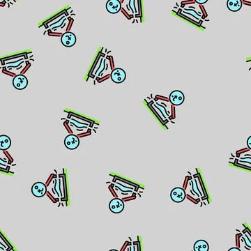 Passive cooling green building vector seamless pattern 스톡 일러스트