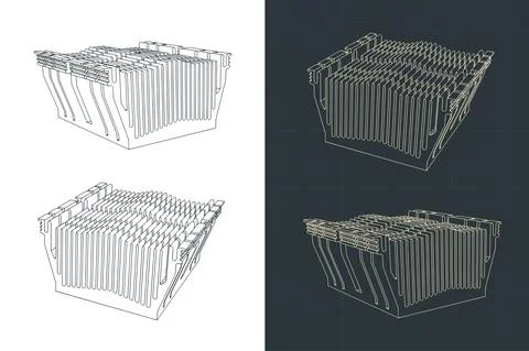 Passive cpu cooler Stock Illustration