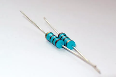Passive electronic components - resistors blue color Stock Photos