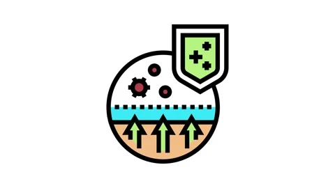 Passive immunity color icon animation Stock Footage 224014012