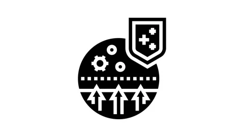 Passive immunity glyph icon animation Stock Footage 222847382