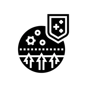Passive immunity glyph icon vector illustration Illustrazione stock
