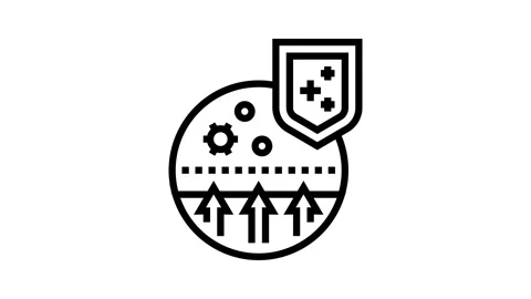 Passive immunity line icon animation Stock Footage 224349623