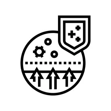 Passive immunity line icon vector illustration イラスト素材