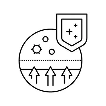 Passive immunity line icon vector illustration イラスト素材