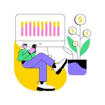 Passive income abstract concept vector illustration. Stock Illustration