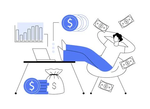 Passive income abstract concept vector illustration. Stock Illustration