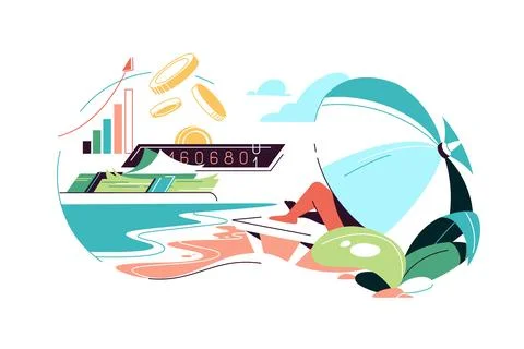Passive income concept Illustrazione stock