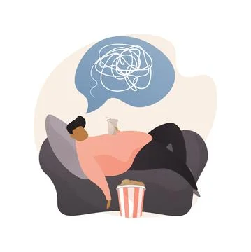 Passive lifestyle abstract concept vector illustration. Illustrazione stock