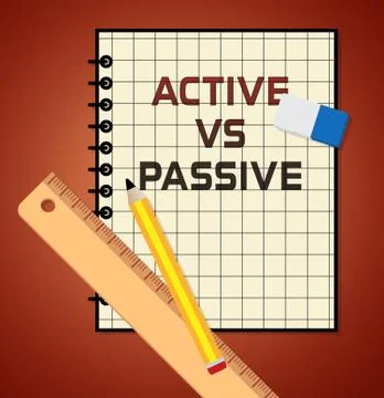 Passive Or Active Note Means Aggressive Energetic Action 3d Illustration Stockillustratie