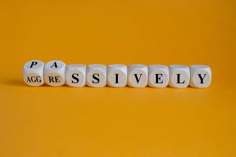 Passive or aggressive symbol. Stock Photos