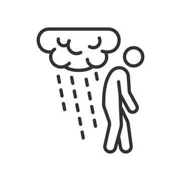 Passivity, icon in line design. Passivity, apathy, indifference, inactivity Stock Illustration