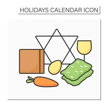 Passover color icon Stock Illustration