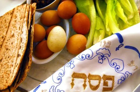 Passover dinner celebrations Stockfoto's