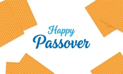 Passover happy matzah background Stock Illustration