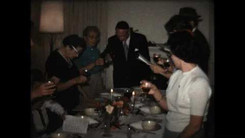 Passover Kiddush 1962 Stock Footage 148861943