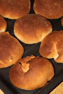 Passover rolls with raisins Stock Photos