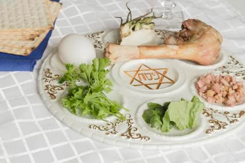 Passover Seder Plate Stock Photos