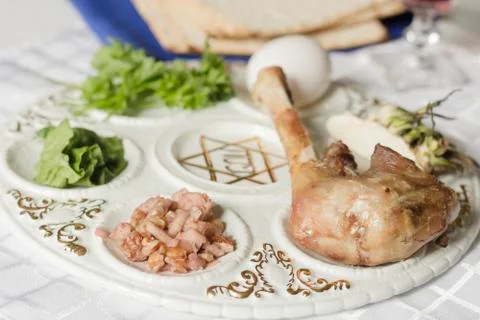 Passover Seder Plate Foto stock