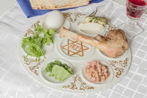 Passover Seder Plate Stock Photos
