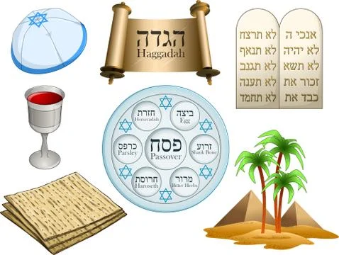 Passover Symbols Pack Stock Illustration