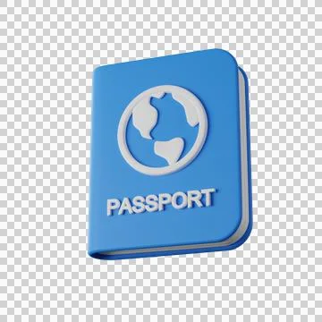 Passport 3D render icon Stock Illustration