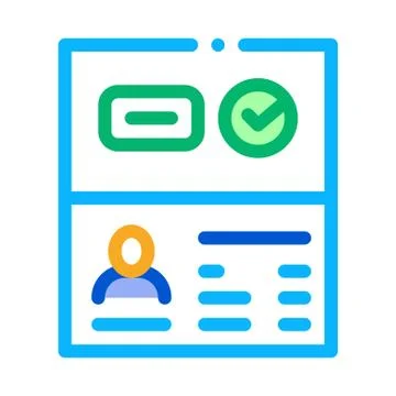 Passport Access Icon Vector Outline Illustration Stock Illustration