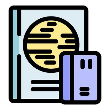 Passport and customs declaration form for international travel Stock Illustration