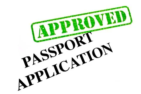 Passport Application Approved Stock Photos