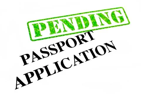 Passport Application Pending Stock Photos