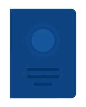 Passport blank vector icon. Front cover. Stock Illustration