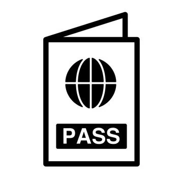 Passport book icon. Identification document for international travel. Vector. Stock Illustration