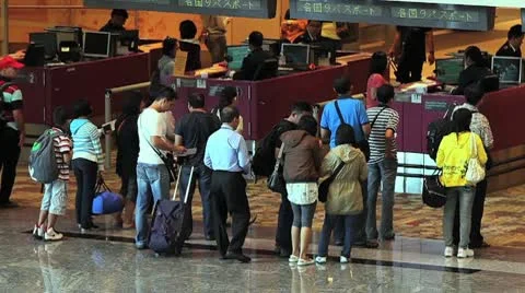 Passport Control Video stock 10790113