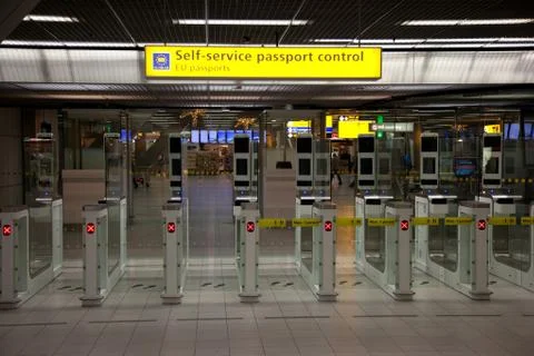 Passport control Stock Photos