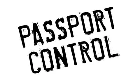 Passport Control rubber stamp Stock Illustration