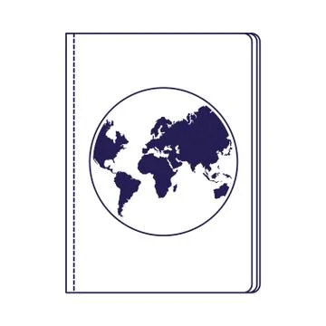 Passport document icon, flat design Stock Illustration