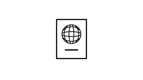 Passport Document Icon Stock Footage 335815276