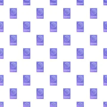 Passport document seamless pattern for travel and identification Stock Illustration