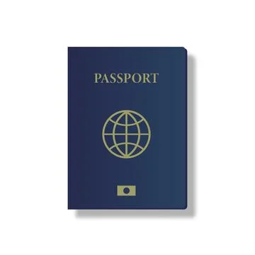 Passport document on a white background, vector Stock Illustration