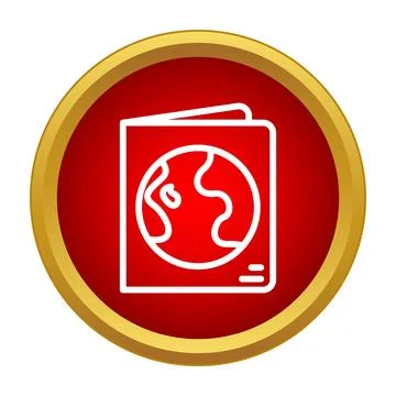 Passport document with world globe icon illustrating international travel Stock Illustration