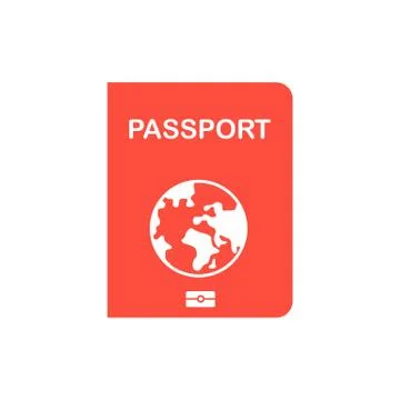Passport flat design vector illustration Stock Illustration