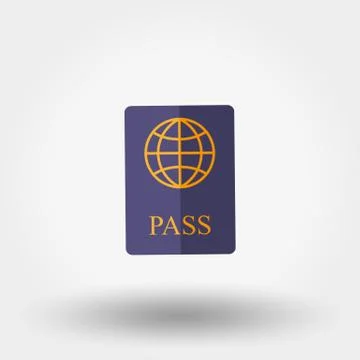 Passport. Flat icon Stock Illustration