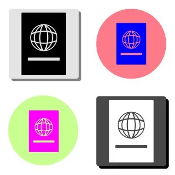 Passport. flat vector icon Stock Illustration