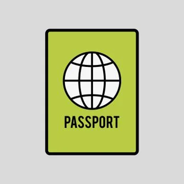 Passport icon design , vector illustration Stockillustratie