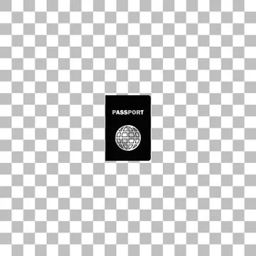 Passport icon flat Stock Illustration