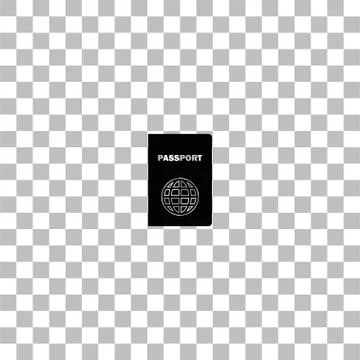 Passport icon flat Stock Illustration